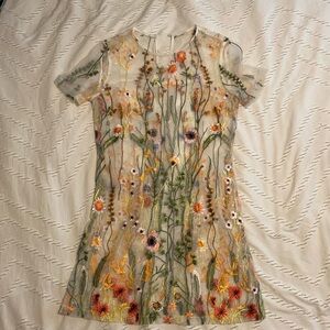 Sheer Embroidered Dress